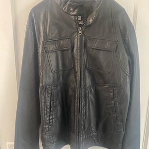 Black leather jacket